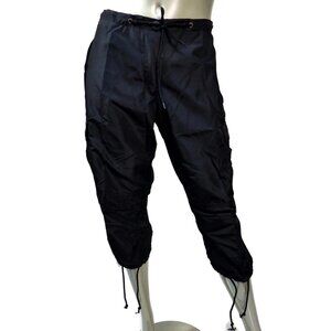 Black UFO Girly Fit Hipster Cargo Capris Junior XL Misses Medium Low Rise